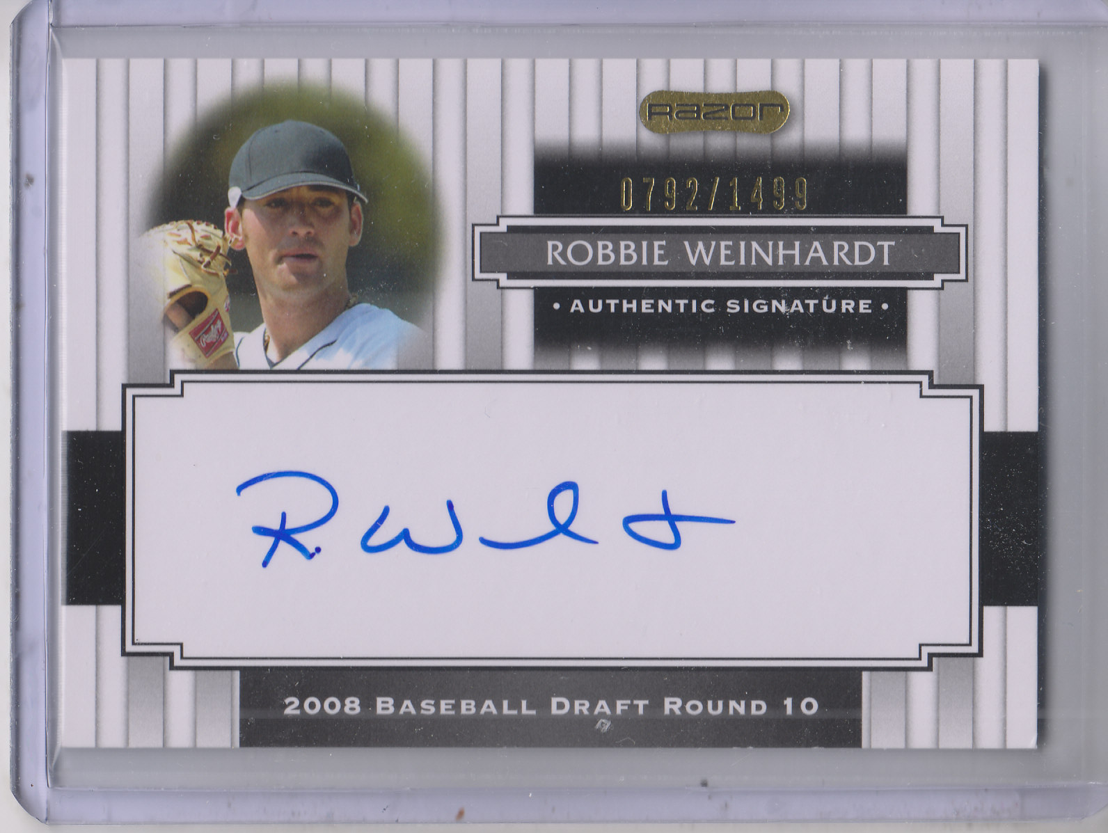 2008 Razor Signature Series #152 Robbie Weinhardt AU/1499