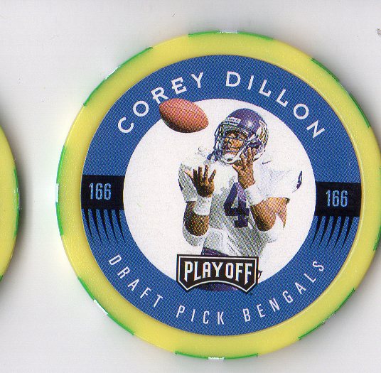 1997 Playoff First and Ten Chip Shots Yellow #166 Corey Dillon