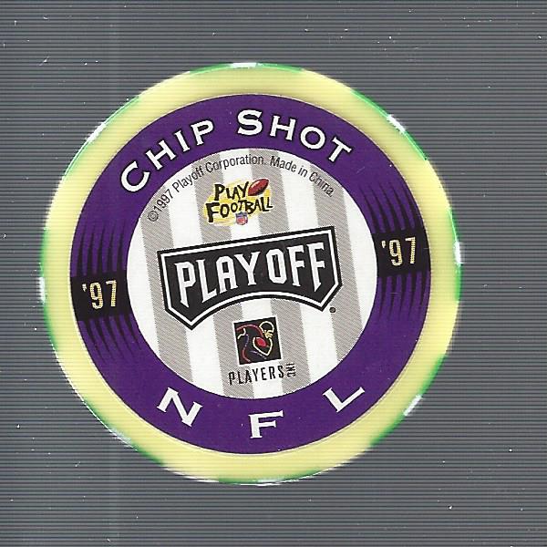 1997 Playoff First and Ten Chip Shots Yellow #189 Keyshawn Johnson back image