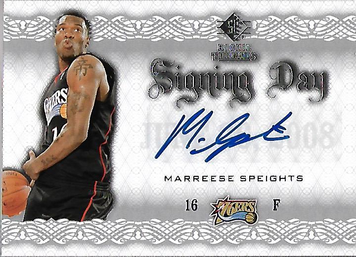 2008-09 SP Rookie Threads Signing Day #SDMS Marreese Speights
