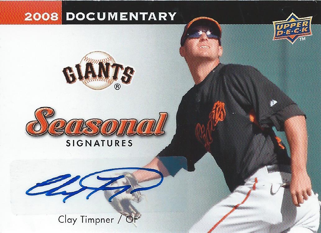 2008 Upper Deck Documentary Seasonal Signatures #CT Clay Timpner