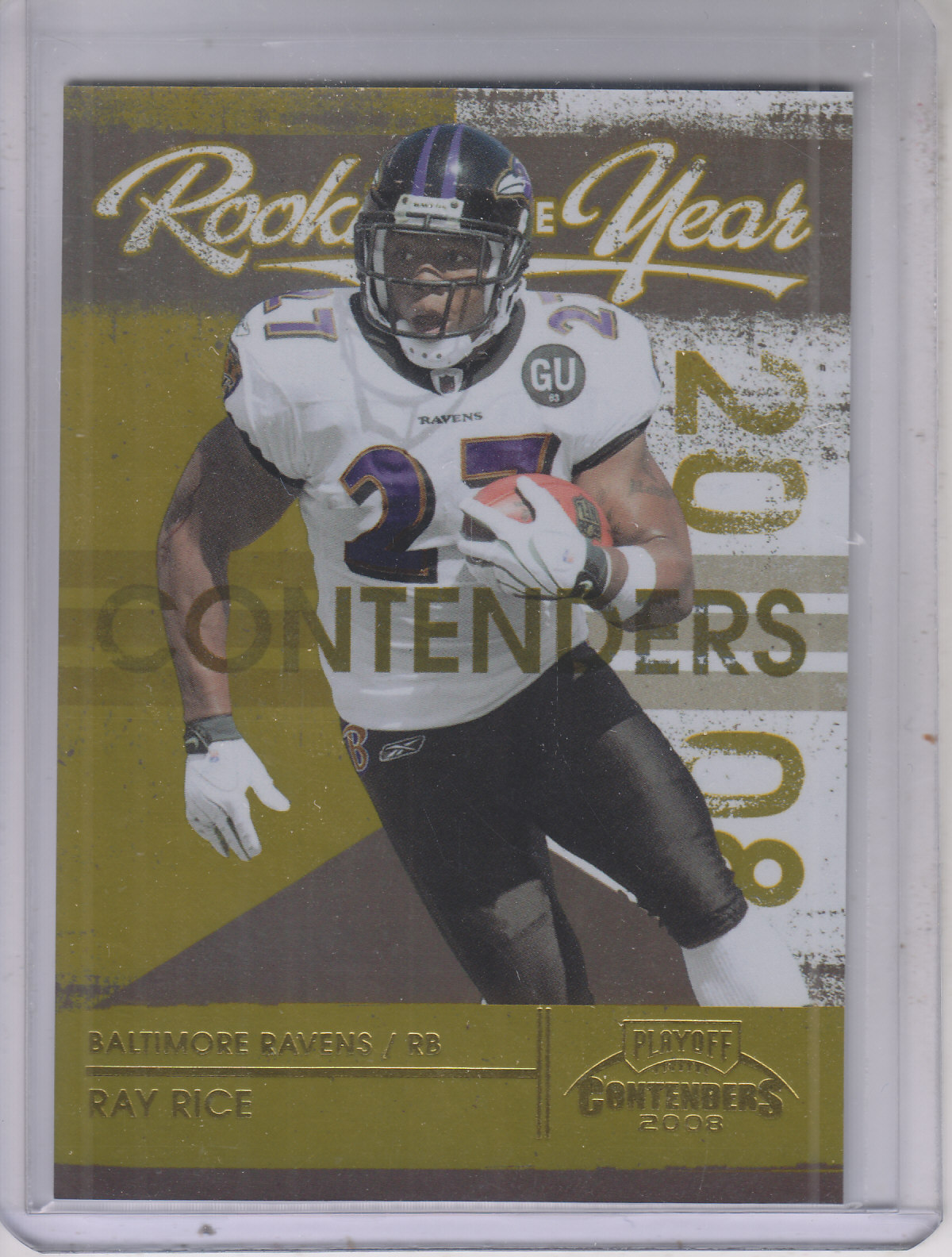 2008 Playoff Contenders ROY Contenders Gold #27 Ray Rice