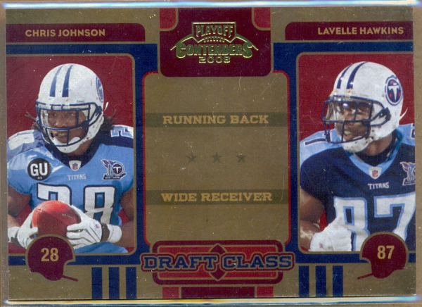 2008 Playoff Contenders Draft Class #33 Chris Johnson/Lavelle Hawkins