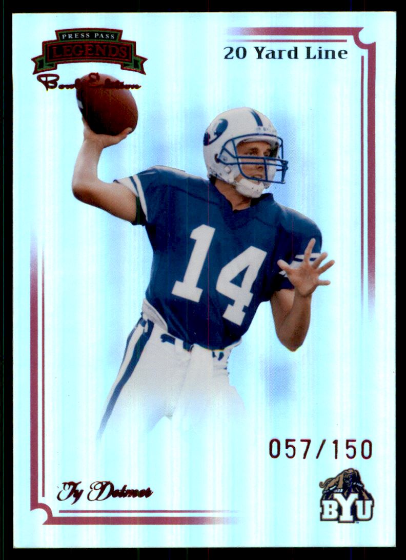 2008 Press Pass Legends Bowl Edition 20 Yard Line Red #60 Ty Detmer