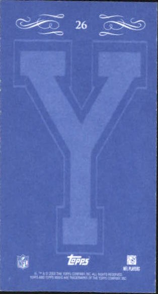 2008 Topps Mayo Mini Yale Blue Backs #26 Will Franklin back image