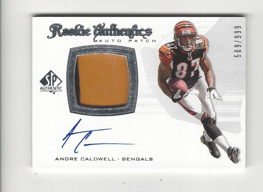 2008 SP Authentic #278 Andre Caldwell JSY AU RC
