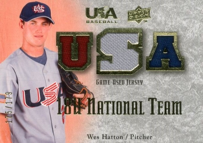 2008-09 USA Baseball 18U National Team Jerseys #18UWH Wes Hatton