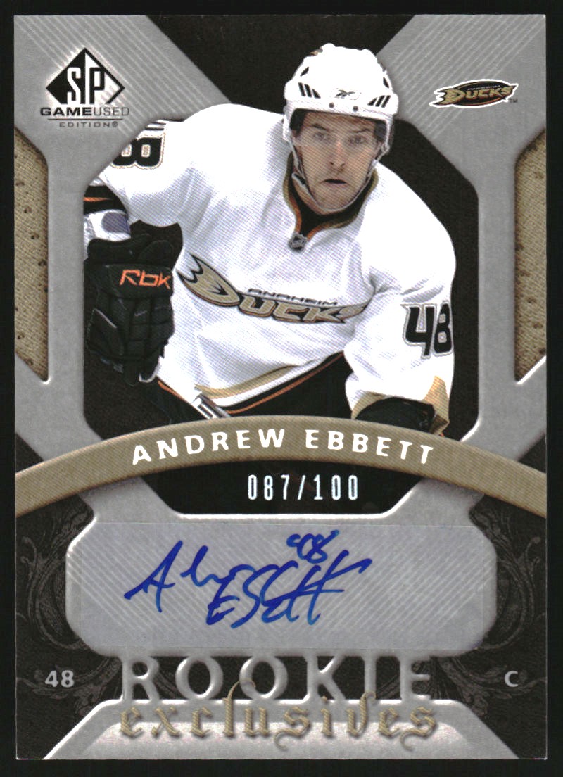 2008-09 SP Game Used Rookie Exclusive Autographs #REAE Andrew Ebbett