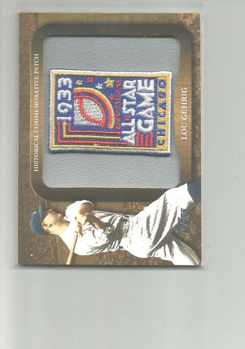 2009 Topps Legends Commemorative Patch #LPR4 Lou Gehrig/1933 All-Star Game