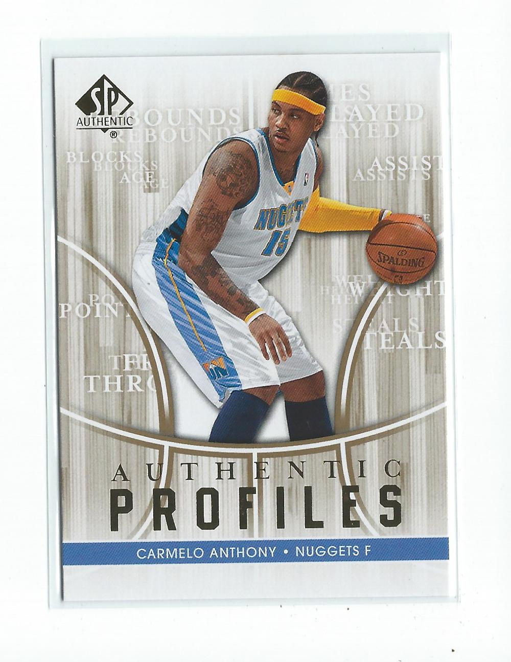 2008-09 SP Authentic Profiles #AP33 Carmelo Anthony