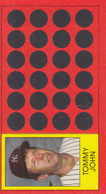 1981 Topps Scratchoffs #52b Tommy John/Hat Offer