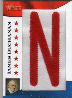 2009 Topps American Heritage American Presidents Patches #JB James Buchanan/400 */Each letter serial #'d/50