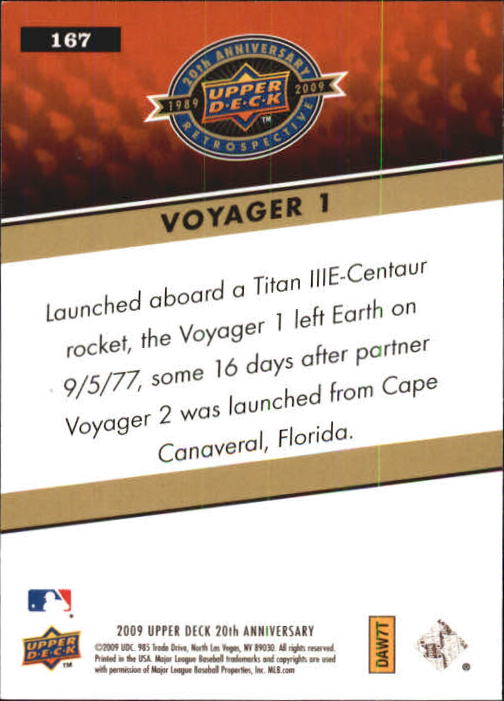 2009 Upper Deck 20th Anniversary #167 Voyager 1 back image