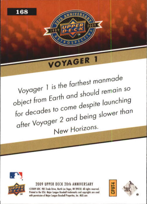2009 Upper Deck 20th Anniversary #168 Voyager 1 back image