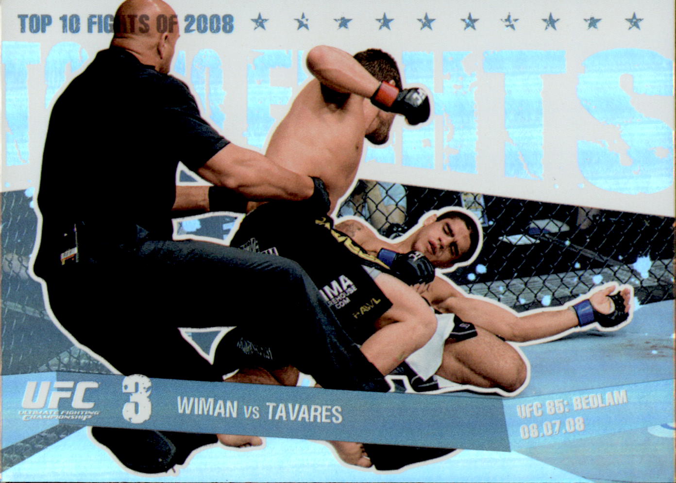 2009 Topps UFC Round 1 Top 10 Fights of 2008 #12 Matt Wiman/Thiago Tavares