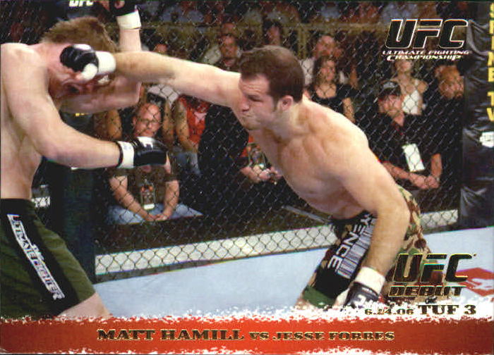 2009 Topps UFC Round 1 Gold #43 Matt Hamill vs. Jesse Forbes
