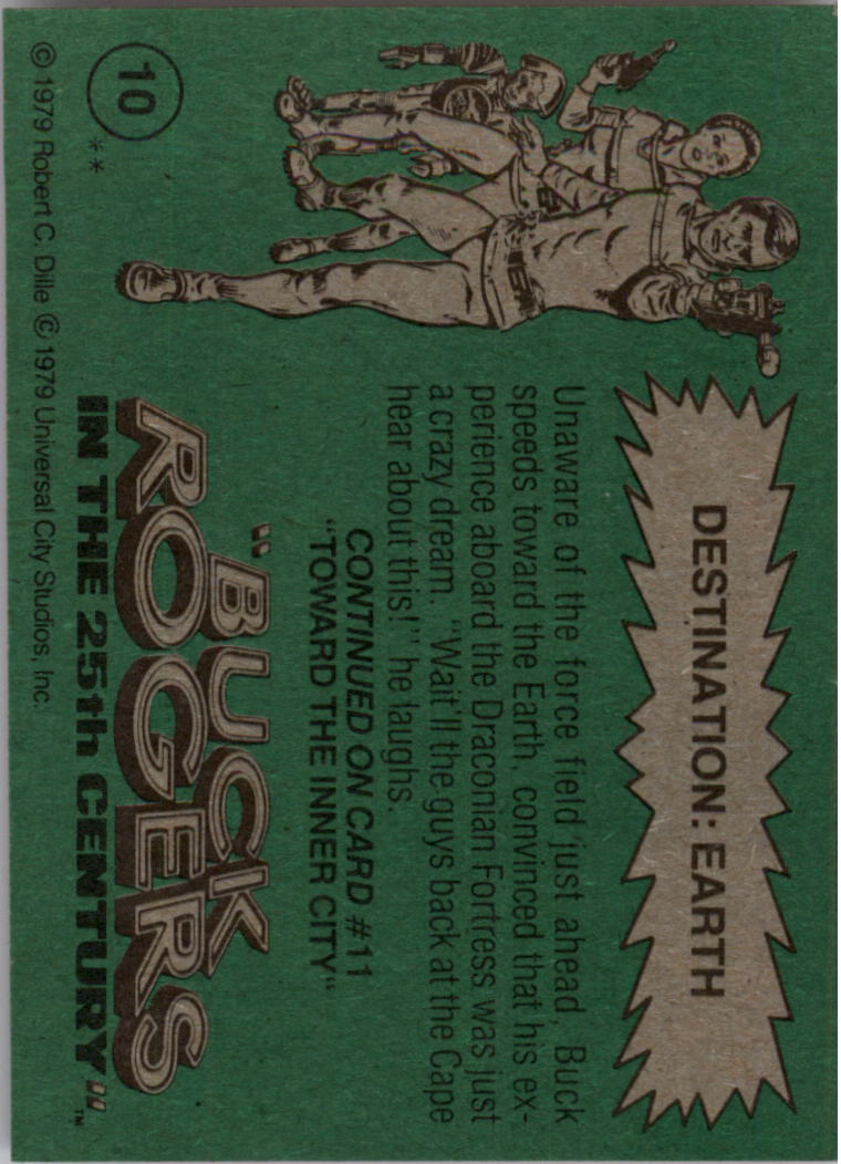 1979 Topps Buck Rogers #10 Destination: Earth back image
