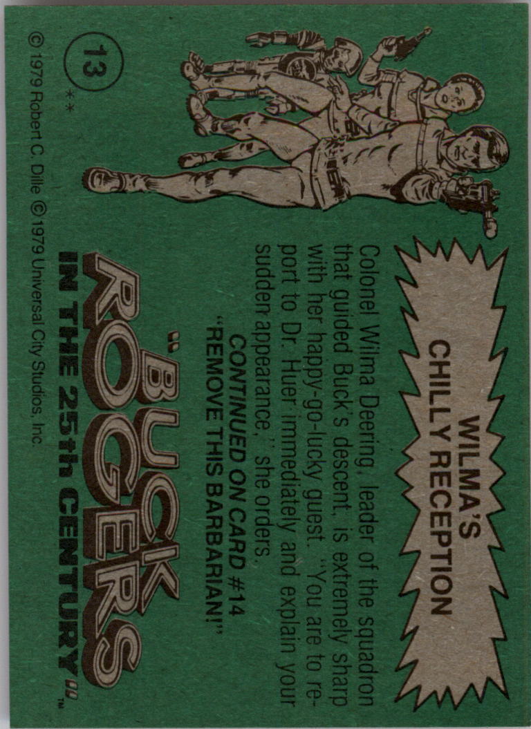 1979 Topps Buck Rogers #13 Wilma's Chilly Reception back image