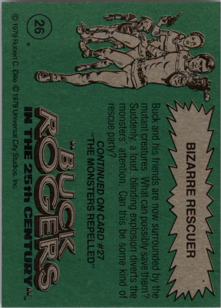 1979 Topps Buck Rogers #26 Bizarre Rescuer back image