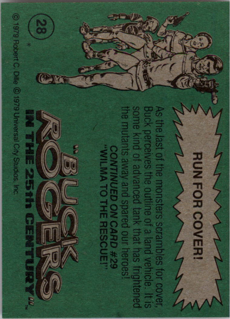 1979 Topps Buck Rogers #28 Run for Cover! back image