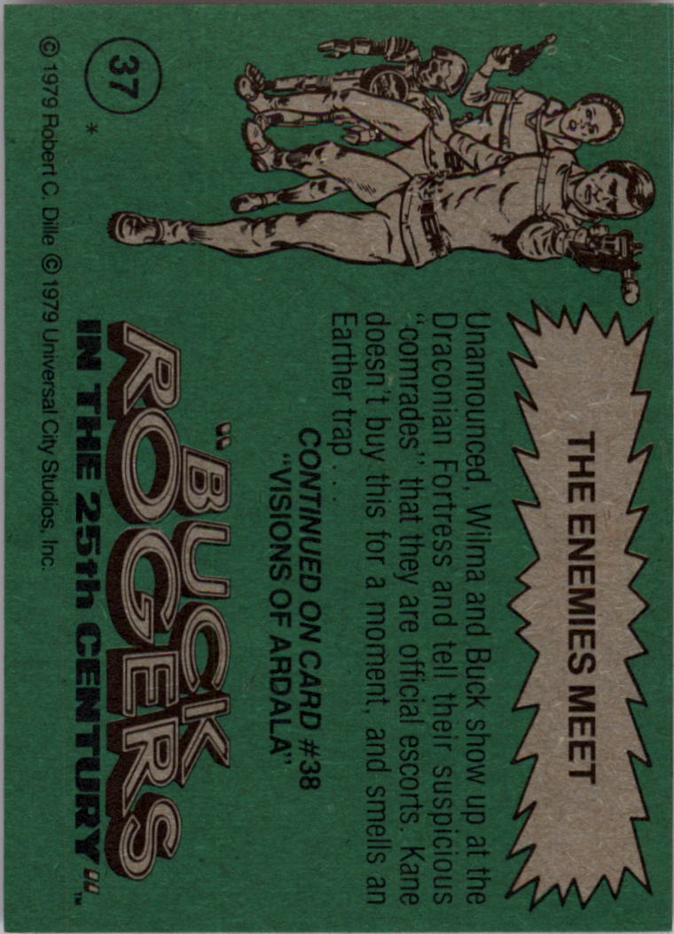 1979 Topps Buck Rogers #37 The Enemies Meet back image