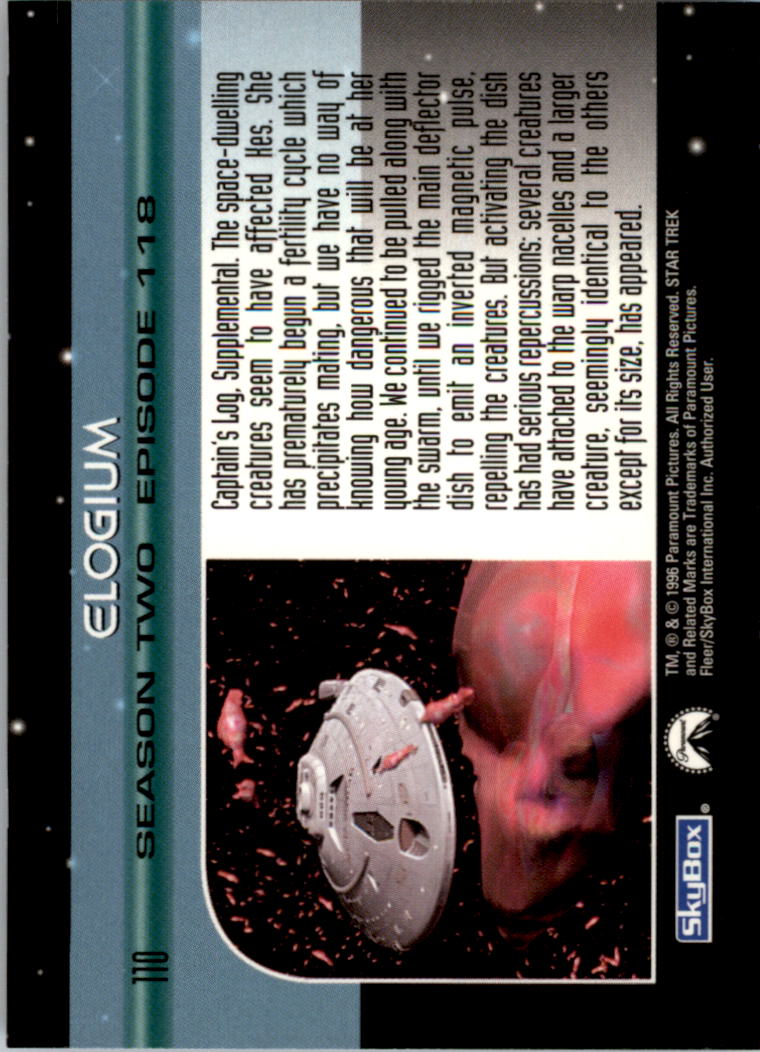 1997 SkyBox Star Trek Voyager Season Two #110 Elogium back image