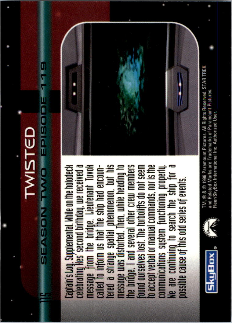 1997 SkyBox Star Trek Voyager Season Two #115 Twisted back image