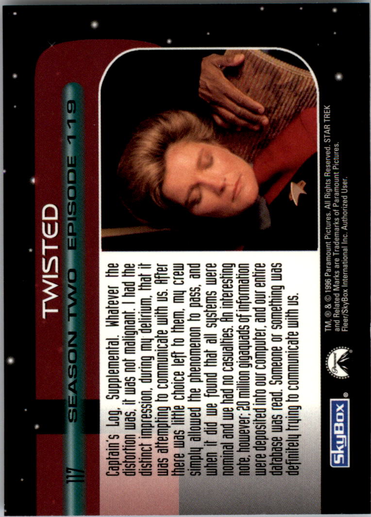 1997 SkyBox Star Trek Voyager Season Two #117 Twisted back image