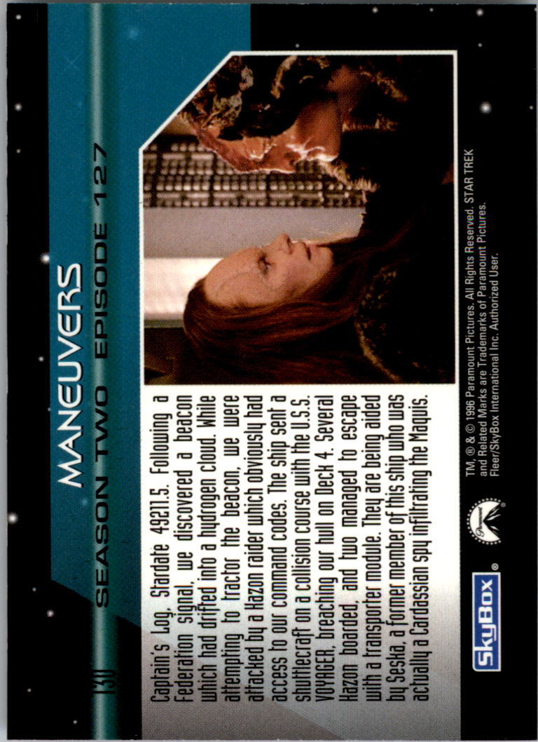 1997 SkyBox Star Trek Voyager Season Two #130 Maneuvers back image