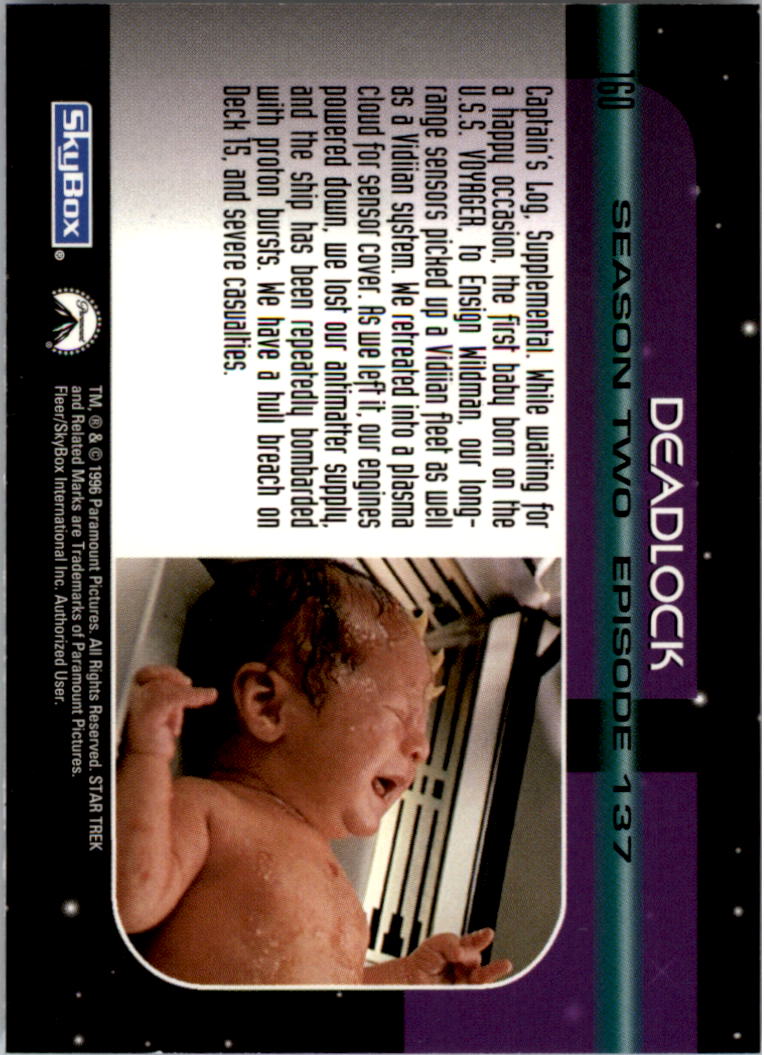 1997 SkyBox Star Trek Voyager Season Two #160 Deadlock back image