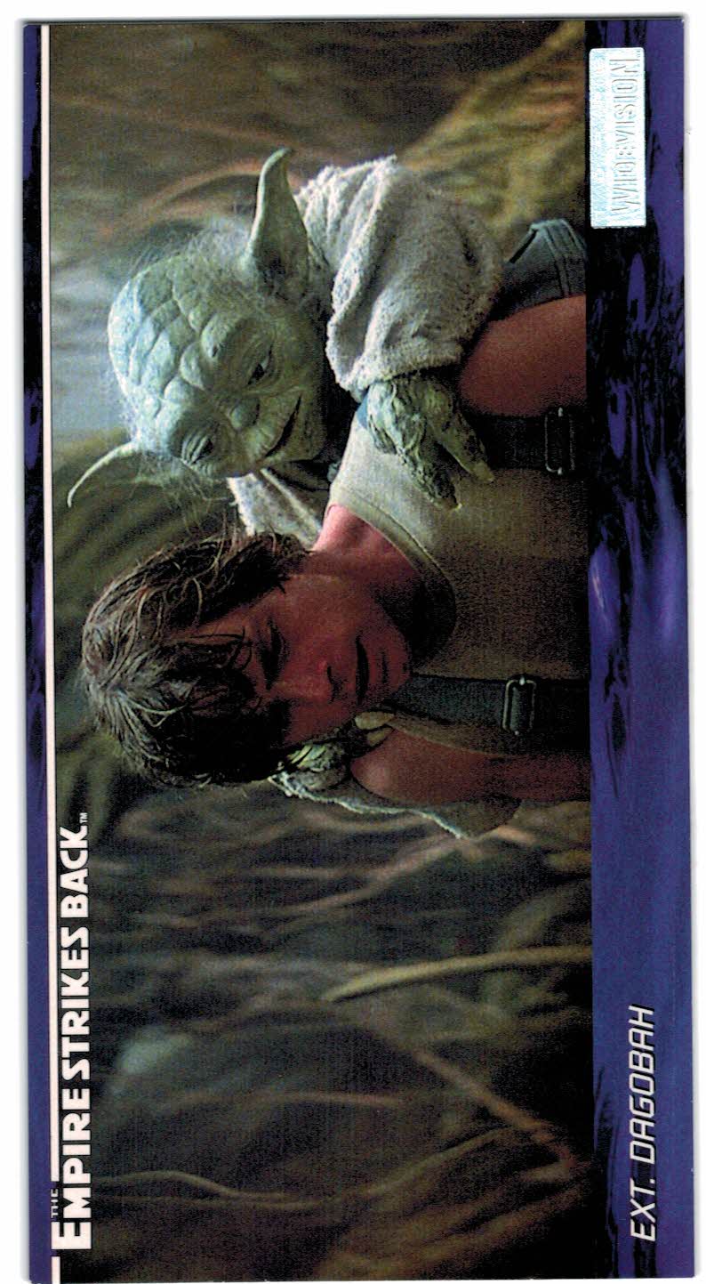 1995 Topps Widevision Star Wars Empire Strikes Back #67 Yoda on looks back