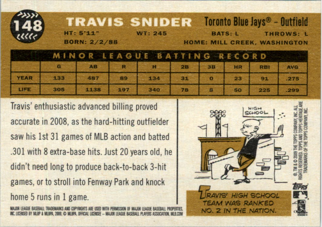 2009 Topps Heritage Baseball Card Pick (Base) 1-329 - Picture 234 of 500