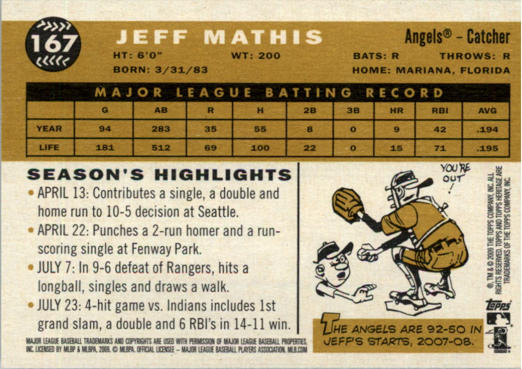 2009 Topps Heritage Baseball Card Pick (Base) 1-329 - Picture 266 of 500