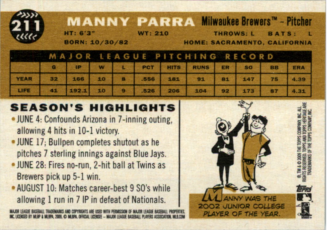 2009 Topps Heritage Baseball Card Pick (Base) 1-329 - Picture 340 of 500