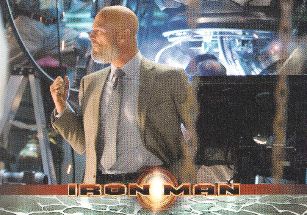 2008 Rittenhouse Iron Man #43 Obadiah Stane has taken the original Iron Man armor back to Stark Industries