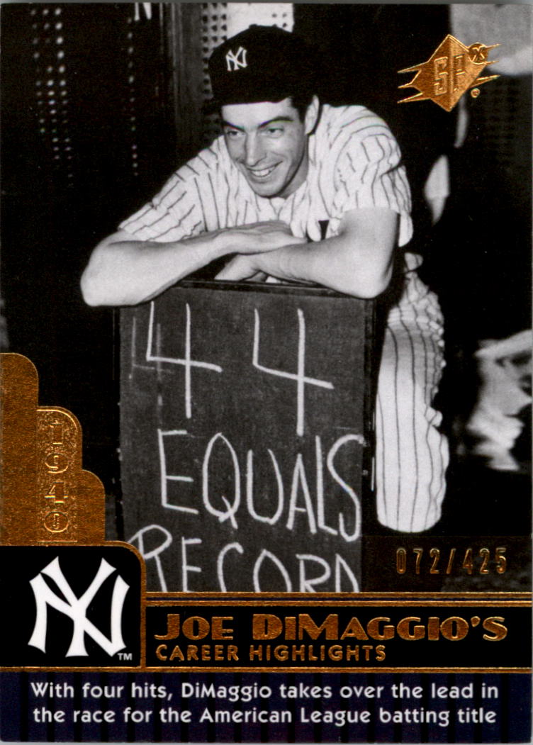 2009 SPx Joe DiMaggio Career Highlights #JD33 Joe DiMaggio