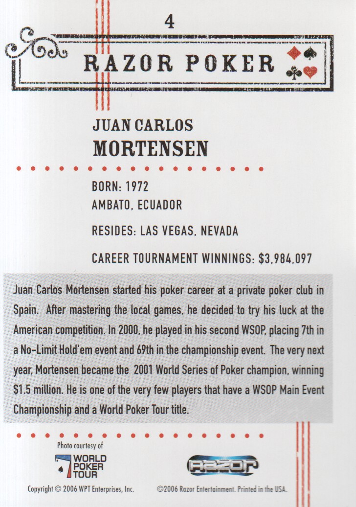 Tarjetas coleccionables Razor Poker 2006: elige de la lista - Imagen 7 de 85