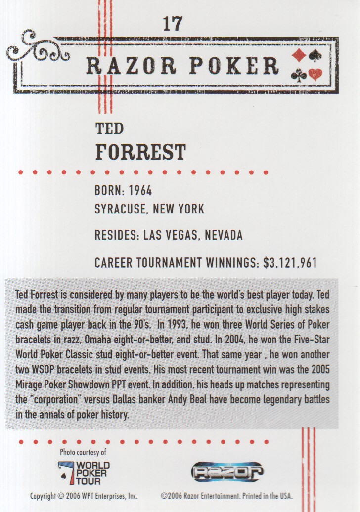 Tarjetas coleccionables Razor Poker 2006: elige de la lista - Imagen 21 de 85