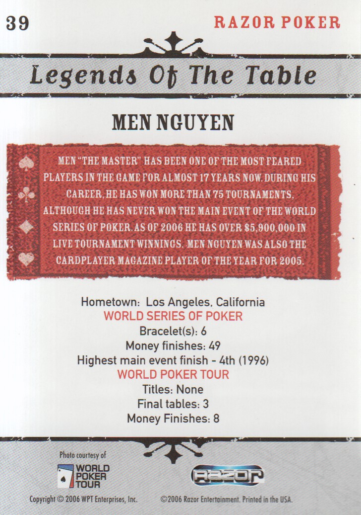 Tarjetas coleccionables Razor Poker 2006: elige de la lista - Imagen 41 de 85