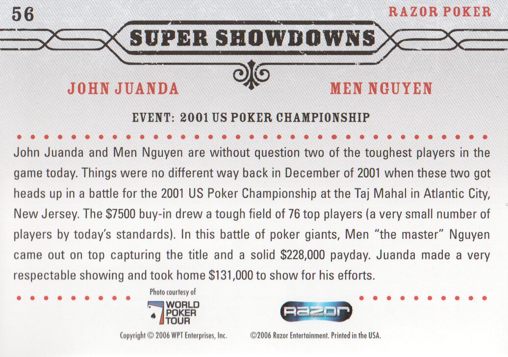Tarjetas coleccionables Razor Poker 2006: elige de la lista - Imagen 57 de 85
