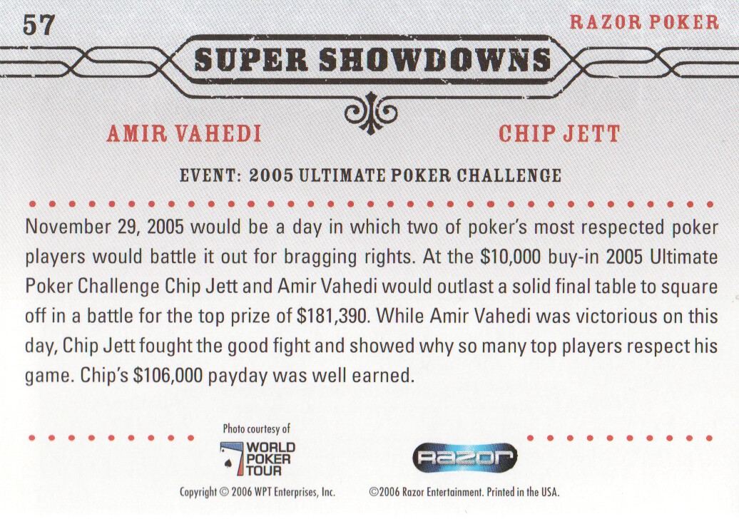 Tarjetas coleccionables Razor Poker 2006: elige de la lista - Imagen 59 de 85