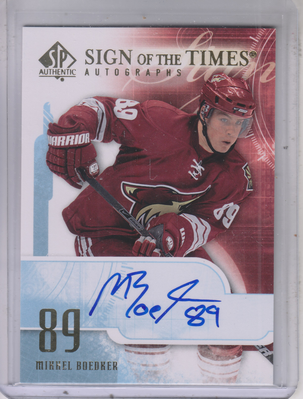 2008-09 SP Authentic Sign of the Times #STBD Mikkel Boedker