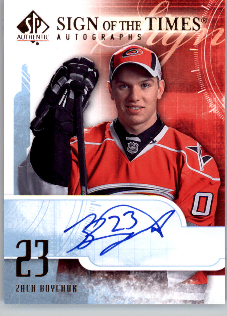 2008-09 SP Authentic Sign of the Times #STZH Zach Boychuk