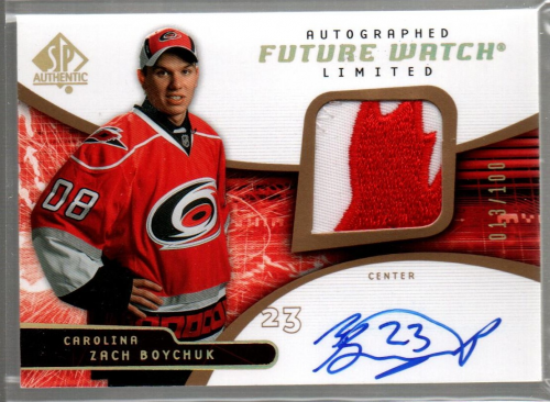 2008-09 SP Authentic Limited Autographed Patches #203 Zach Boychuk