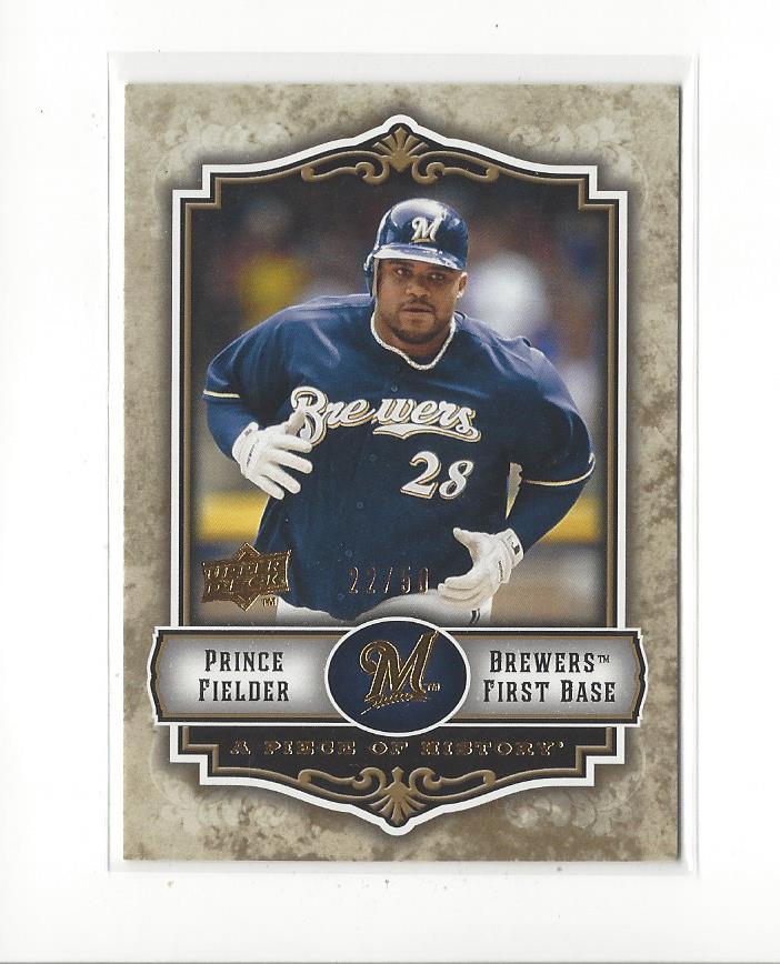 2009 UD A Piece of History Gold #53 Prince Fielder