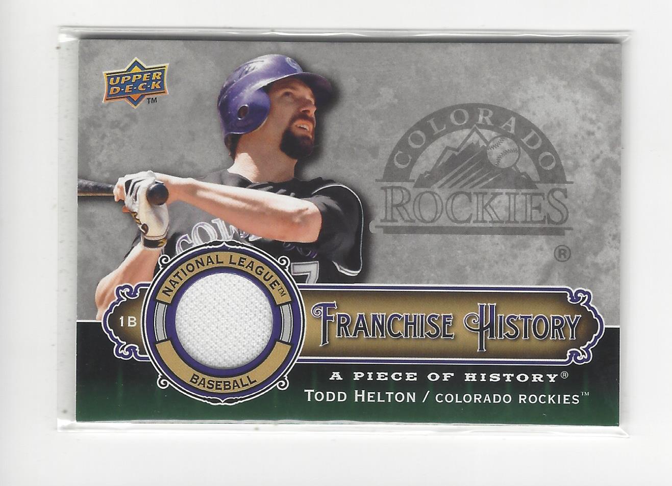2009 UD A Piece of History Franchise History Jersey #FHHE Todd Helton