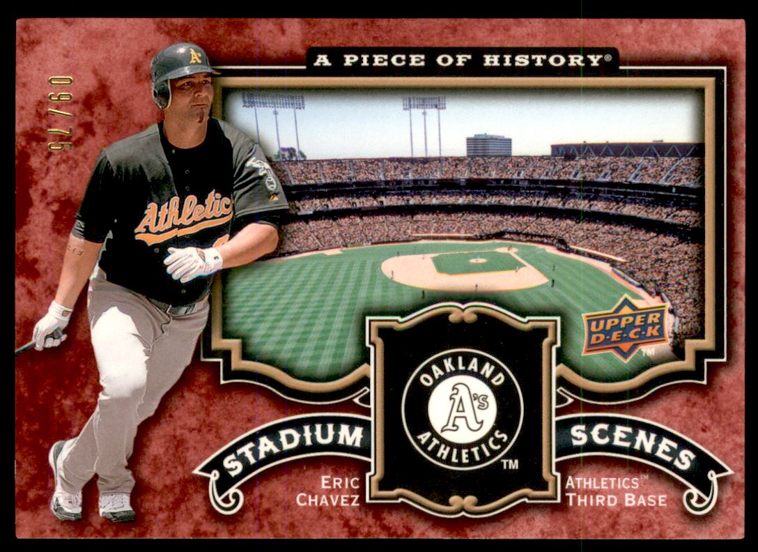 2009 UD A Piece of History Stadium Scenes Red #SSEC Eric Chavez