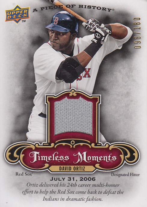 2009 UD A Piece of History Timeless Moments Jersey Red #TMDO David Ortiz