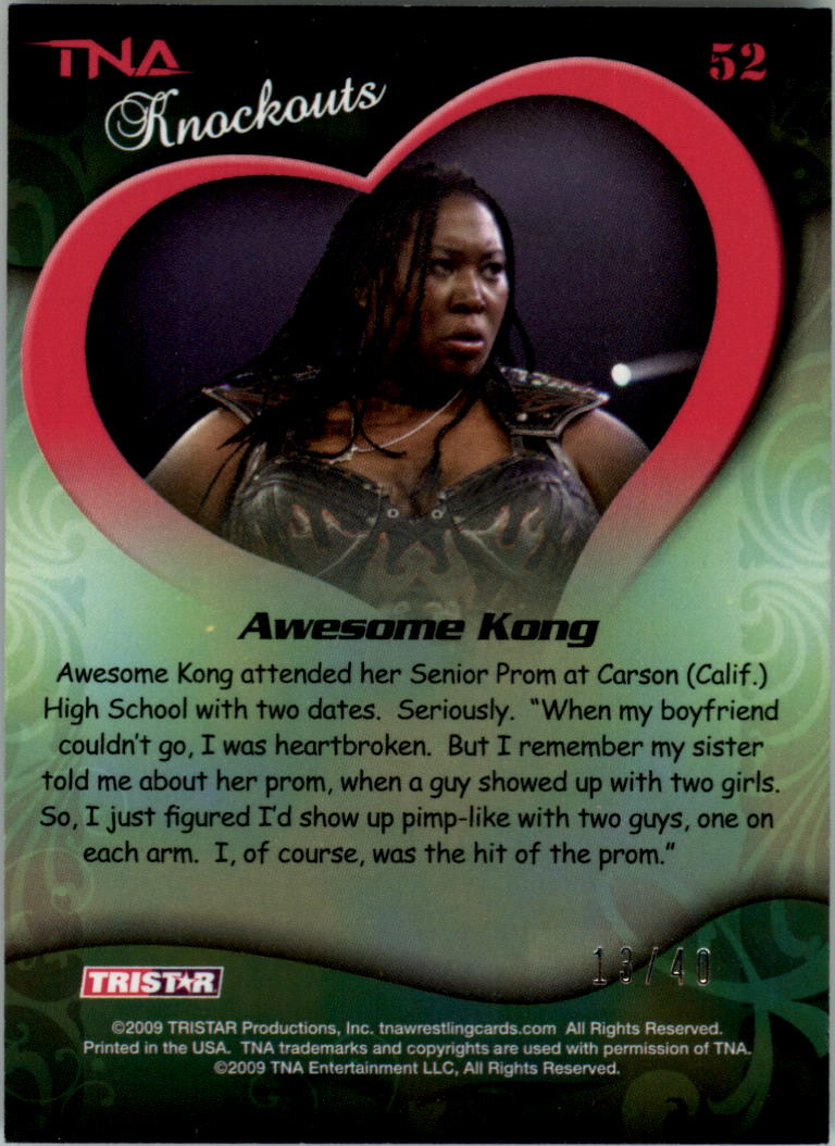 2009 TRISTAR TNA Knockouts Silver #52 Awesome Kong back image