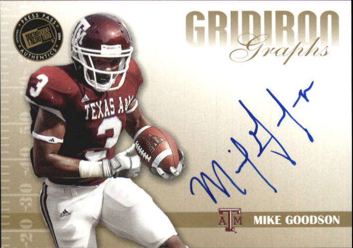 2009 Press Pass SE Gridiron Graphs Gold #GGMG Mike Goodson
